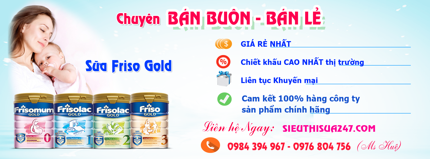 Bán buôn Sữa Friso Gold CHIẾT KHẤU CAO