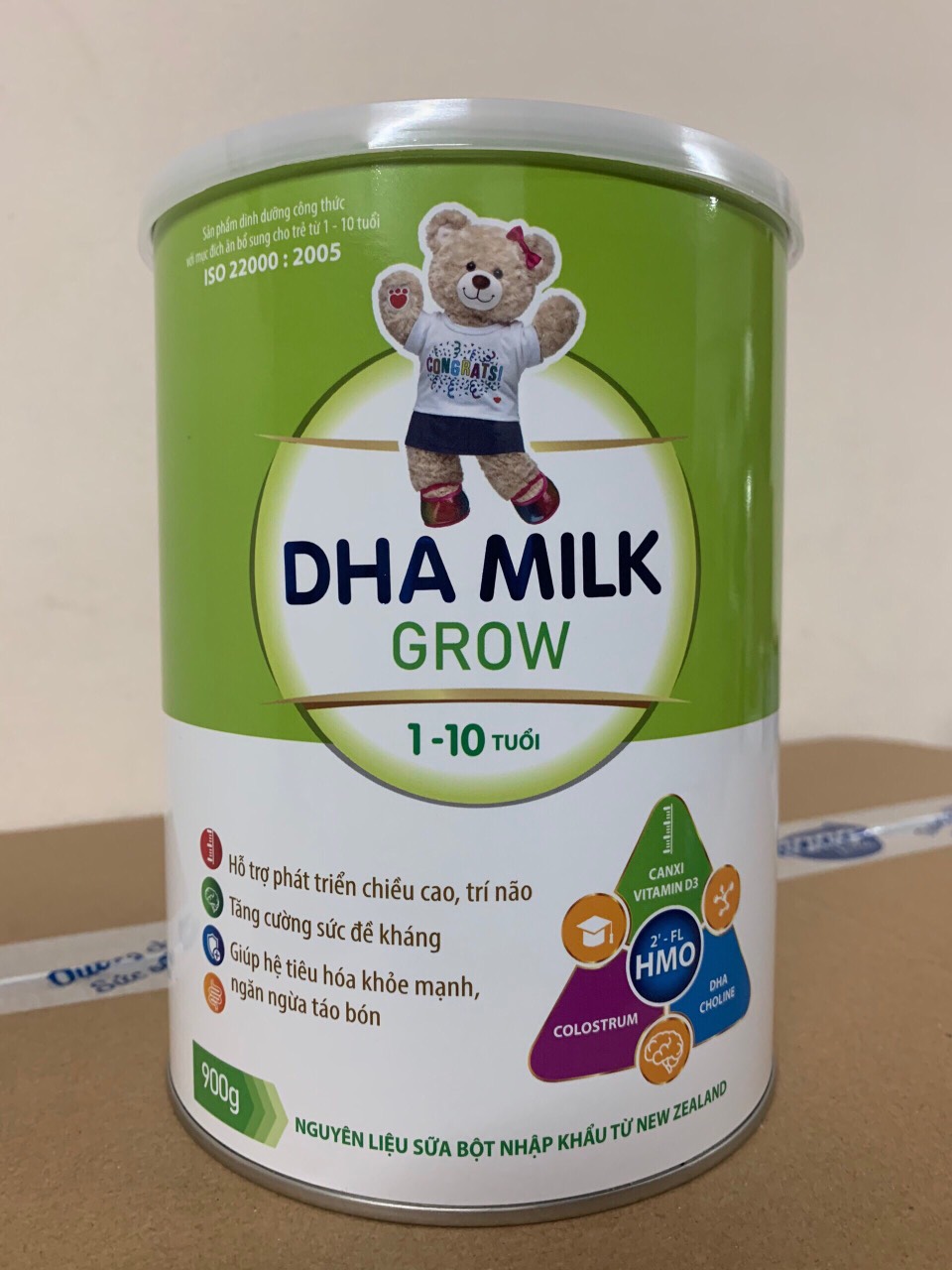Sữa DHA MILK GROW 900G Dinh Dưỡng Chuyên Biệt Dành cho trẻ phát triển chiều cao 1-10 Tuổi