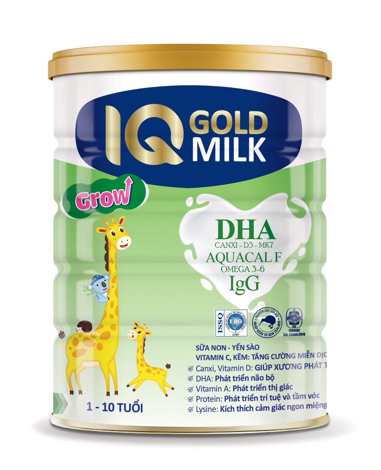 Sữa IQ GOLD MILK GROW 900G
