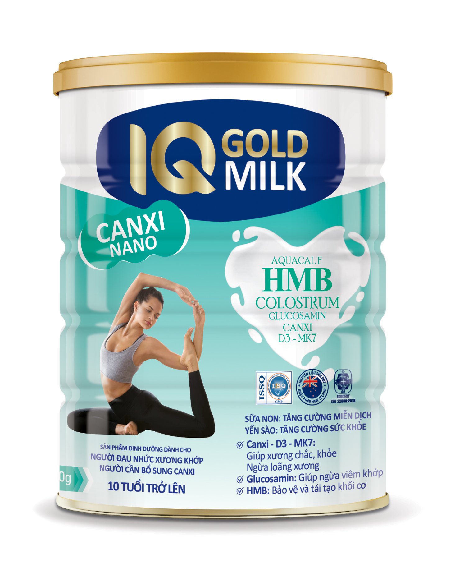 Sữa IQ GOLD MILK CANXI NANO 900G